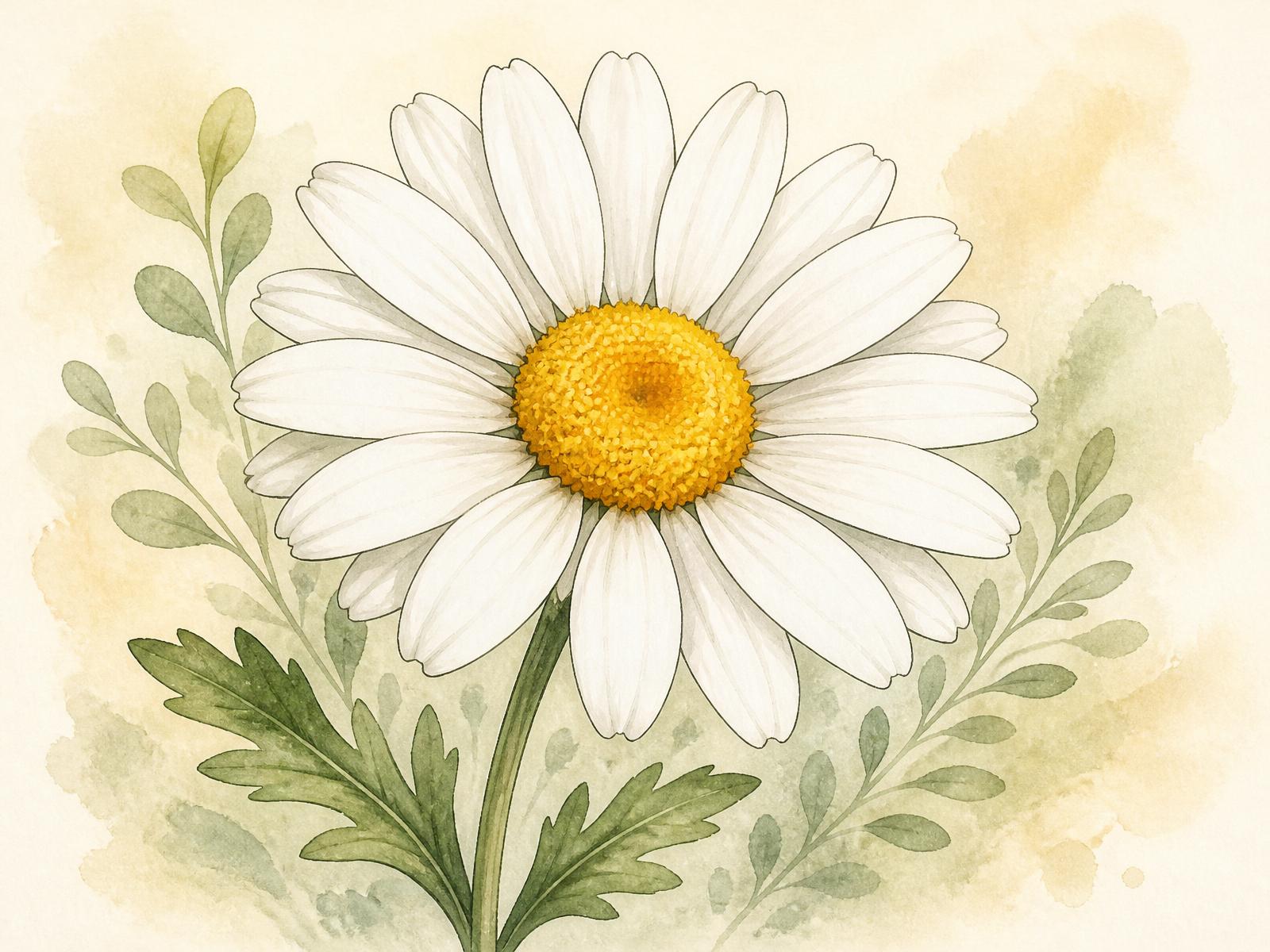 Watercolor daisy — Homegrown Family Doula